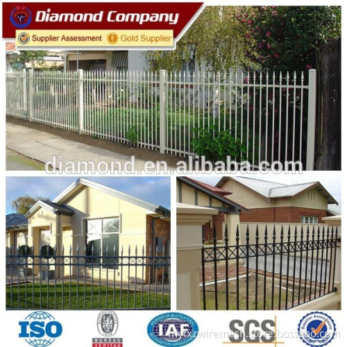 Domestic design of metal steel fence/powder coated used wrought iron fencing for sale